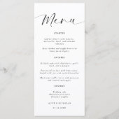 ミニマモダンリストブラック&ホワイト結婚ズ メニュー (正面)