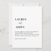 ミニマモダンリストブラック&ホワイト結婚ズ