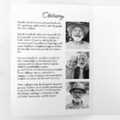 ミニマモダンリストブラック&ホワイト10写真の葬儀 三つ折りプログラム (内部最初)