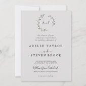 ミニマモダンリストブラック&ホワシンプルイト結婚ズ 招待状 (裏面)