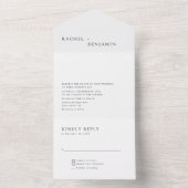 ミニマモダンリストブラック&ホワ結婚イトエレガント オールインワン招待状 (内側)