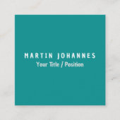 ミニマモダンリストプレーンエレガントブルーグリーン エンクロージャーカード (正面)