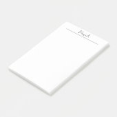 ミニマモダンリストプレーンシンプルキュートな自分の名前 ポストイット (アングル)