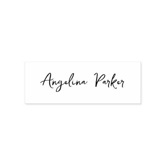 ミニマモダンリストプレーンシンプル白黒 セルフインキングスタンプ (デザイン)