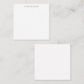 ミニマモダンリストプレーンシンプル白黒 ノートカード (正面/裏面)