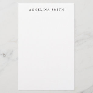 ミニマモダンリストプレーンシンプル白黒 便箋