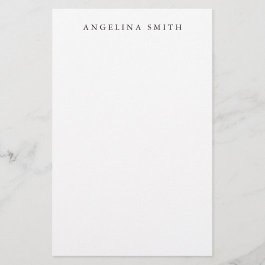 ミニマモダンリストプレーンシンプル白黒 便箋 (正面)