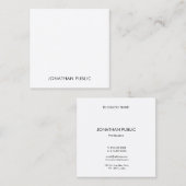 ミニマモダンリストプレーンプロフェッショナルエレガントルクセ スクエア名刺 (正面/裏面)