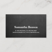 ミニマモダンリストプロフェッショナルアヴィエーターシャルボード 名刺 (裏面)