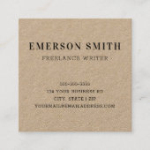 ミニマモダンリストプロフェッショナルクラフト紙 スクエア名刺 (正面)