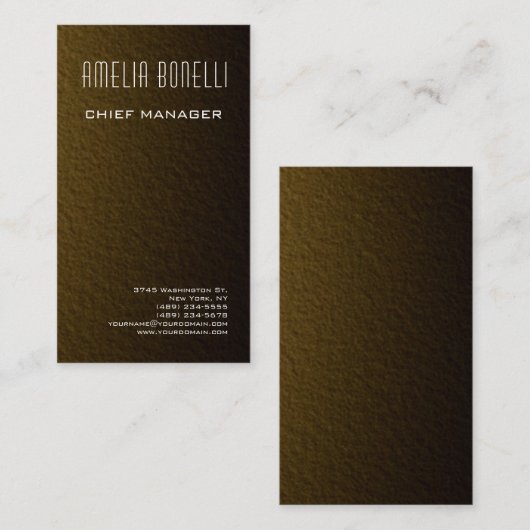 ミニマモダンリストプロフェッショナルゴルディ背景 名刺 (正面/裏面)