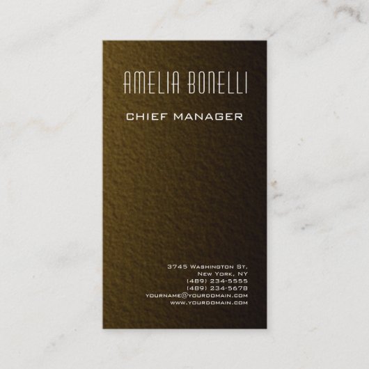 ミニマモダンリストプロフェッショナルゴルディ背景 名刺 (正面)