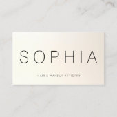 ミニマモダンリストプロフェッショナルサテンアイボリー 名刺 (正面)