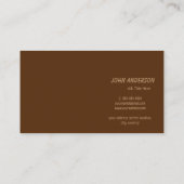 ミニマモダンリストプロフェッショナルサドルブラウン 名刺 (裏面)