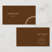 ミニマモダンリストプロフェッショナルサドルブラウン 名刺 (正面/裏面)