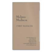 ミニマモダンリストプロフェッショナルシック マグネット名刺 (正面縦)