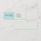 ミニマモダンリストプロフェッショナルシンプルエレガント スキニー名刺 (正面/裏面)