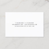 ミニマモダンリストプロフェッショナルシンプルテンプレートトップ 名刺 (裏面)