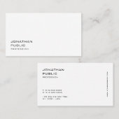 ミニマモダンリストプロフェッショナルシンプル優雅 名刺 (正面/裏面)