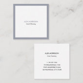 ミニマモダンリストプロフェッショナルシンプル スクエア名刺 (正面/裏面)