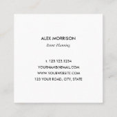 ミニマモダンリストプロフェッショナルシンプル スクエア名刺 (裏面)