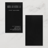 ミニマモダンリストプロフェッショナルダークグレエレガントー 名刺 (正面/裏面)