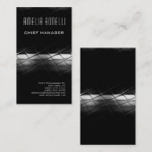 ミニマモダンリストプロフェッショナルダークグレーフューチュリスト 名刺 (正面/裏面)