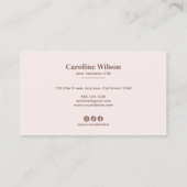 ミニマモダンリストプロフェッショナルテラコッタ写真 名刺 (裏面)