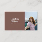 ミニマモダンリストプロフェッショナルテラコッタ写真 名刺 (正面)