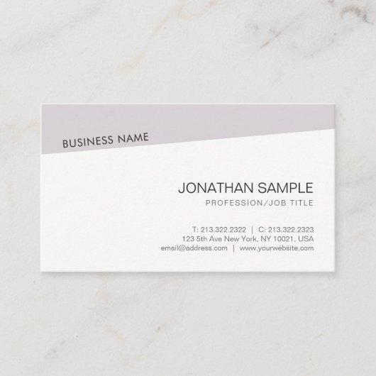 ミニマモダンリストプロフェッショナルテンプレートエレガント 名刺 (正面)