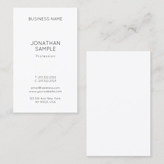 ミニマモダンリストプロフェッショナルテンプレートシンプル 名刺 (正面/裏面)