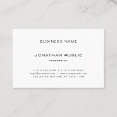 ミニマモダンリストプロフェッショナルデザインエレガント 名刺 (裏面)