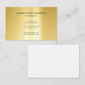 ミニマモダンリストプロフェッショナルデザイン金ゴールドプレーン 名刺 (正面/裏面)