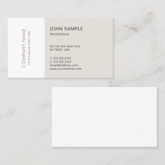 ミニマモダンリストプロフェッショナルデザイン 名刺 (正面/裏面)