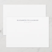 ミニマモダンリストプロフェッショナルデニムブルー ノートカード (正面/裏面)