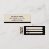 ミニマモダンリストプロフェッショナルニュートラルアポイントメント スキニー名刺 (正面/裏面)