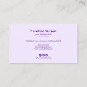 ミニマモダンリストプロフェッショナルフォトイはっきりしたジゴ 名刺 (裏面)