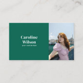 ミニマモダンリストプロフェッショナルフォトエメラルド 名刺 (正面)