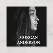 ミニマモダンリストプロフェッショナルフォトスクエア スクエア名刺 (正面)