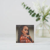 ミニマモダンリストプロフェッショナルフォトスクエア スクエア名刺 (スタンド正面)