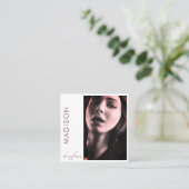 ミニマモダンリストプロフェッショナルフォト名刺 スクエア名刺 (スタンド正面)