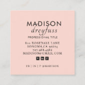 ミニマモダンリストプロフェッショナルフォト名刺 スクエア名刺 (裏面)