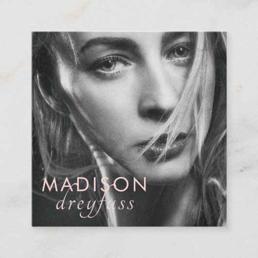 ミニマモダンリストプロフェッショナルフォト名刺 スクエア名刺 (正面)