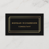 ミニマモダンリストプロフェッショナルブエレガントラック金ゴールド 名刺 (正面)