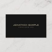 ミニマモダンリストプロフェッショナルブエレガントラック金ゴールド 名刺 (正面)