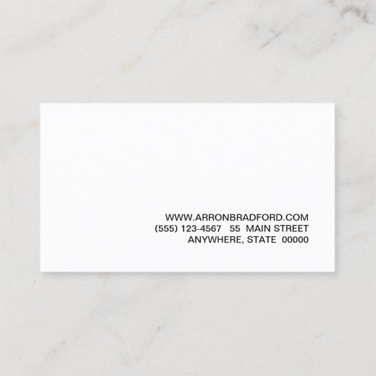 ミニマモダンリストプロフェッショナルブラック 名刺 (裏面)