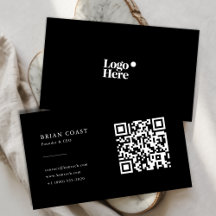 ミニマモダンリストプロフェッショナルブラックQRコードロゴ