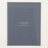 ミニマモダンリストプロフェッショナルブルーリネンアイボリー プランナー手帳 (正面)