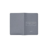 ミニマモダンリストプロフェッショナルブルーリネンアイボリー ポケットMoleskineノートブック (オープン)