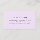 ミニマモダンリストプロフェッショナルブルーリネンパープル 名刺 (裏面)